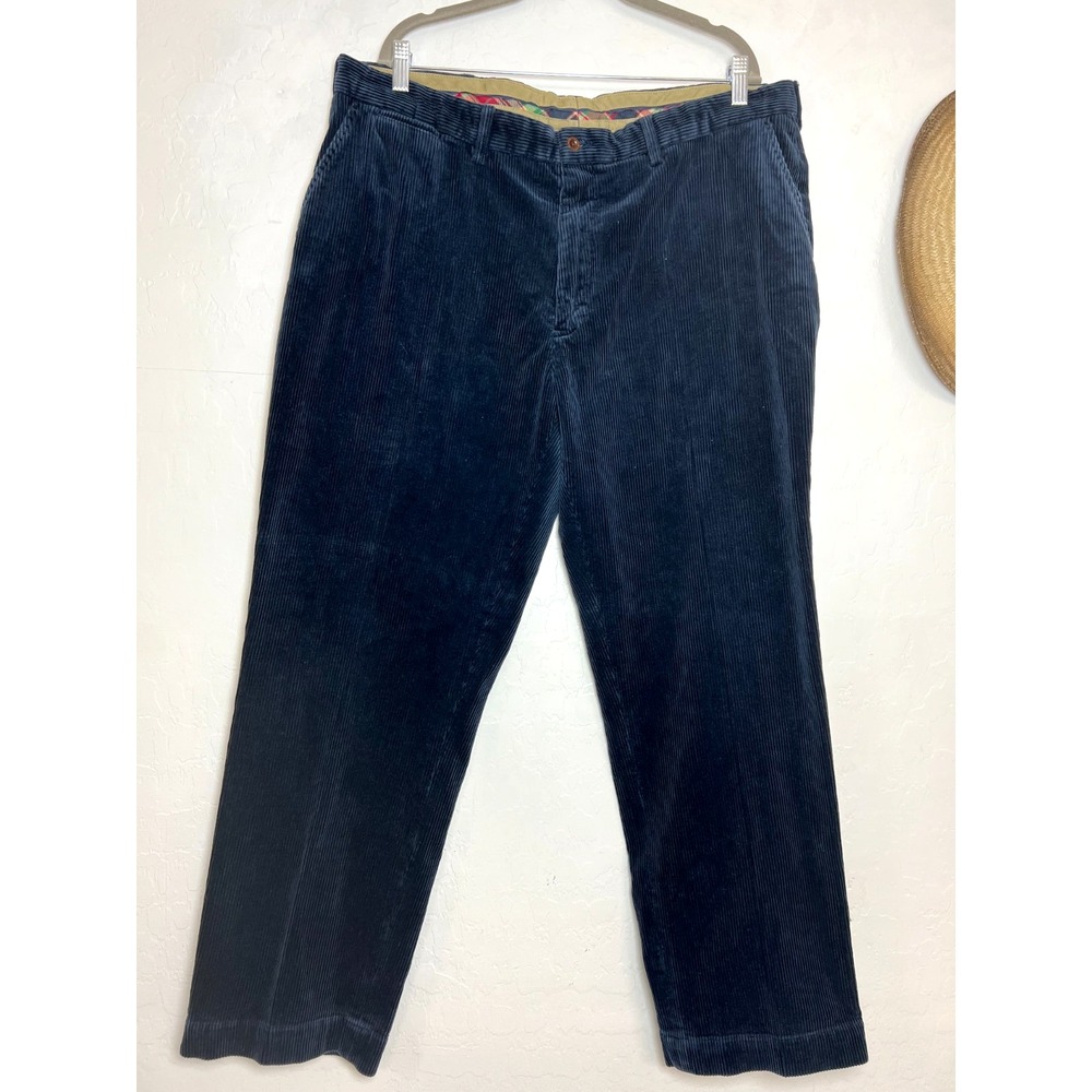 Polo Ralph Lauren Preston Corduroy Pants Mens 40x30 Navy Blue Cotton Chino